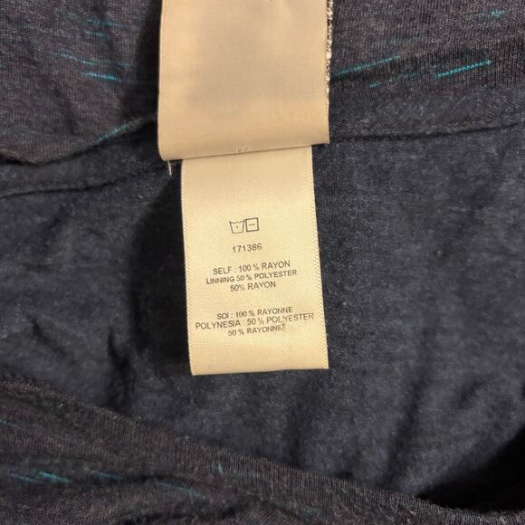 Dolan Left Coast Collection Blue Dress Size 8 Lined Handkerchief Hem Ruffle - Picture 12 of 13